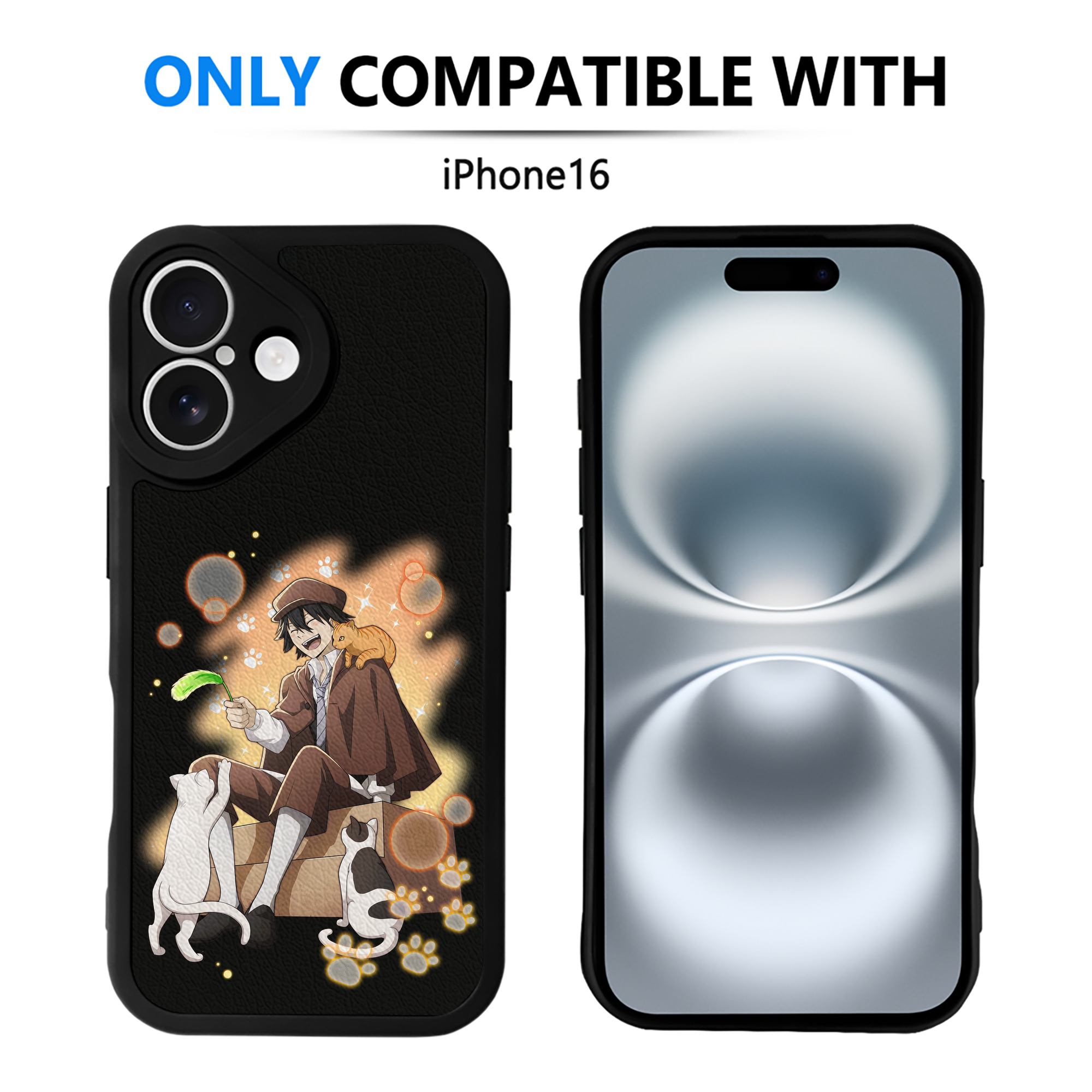（画像用） 文豪ストレイドッグス Bungo Stray Dogs 【iPhone 16シリーズ対応】シリコンスマホケース（レザー調） 材質：シリコン